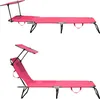 Aga Klappbarer Garten-Liegestuhl mit Baldachin MR4254 Rosa Produktbild-Vorschau 4