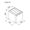 A diagram showing the dimensions of a product. Anteprima dell’immagine prodotto