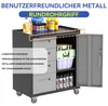 Stabiler Metall-Werkzeugschrank mit Rollen – 75 × 42 × 88 Produktbild-Vorschau 5