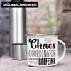 Trendation - Emaille Tasse für Chefin Geschenk Chaos Produktbild-Vorschau 3