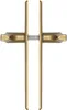 A close-up studio shot of a gold-colored door handle set against a white background. Anteprima dell’immagine prodotto