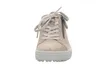 A single beige women's sneaker is shown from the front against a white background. Produktbild-Vorschau