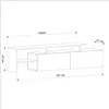 HOMIDEA DUX : Meuble TV bas, meuble TV, meuble mural avec 2 Voir les images du produit 3