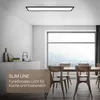 Plafonnier LED salle de bain projections d'eau plat, noir Voir les images du produit 7