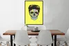 MuchoWow® Gerahmtes Poster Totenkopf - Frisur - Gelb - Produktbild-Vorschau 2