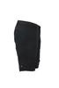 A black pair of men's cargo shorts shown from the side. Produktbild-Vorschau