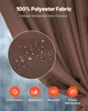 A close-up of brown fabric with water droplets, and icons indicating product features. Náhľad obrázku produktu