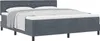 vidaXL Lit boxspring avec matelas gris foncé 180 x 200 cm Voir les images du produit 1
