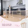 Laufgitter Baby faltbar aus Holz 172 x 172 cm – Baby Produktbild-Vorschau 3