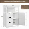 Yaheetech Badezimmerschrank Beistellschrank aus Holz mit 3 Produktbild-Vorschau 7