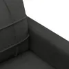 A close-up view of the dark gray fabric texture and stitching of a sofa. Náhľad obrázku produktu