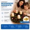 4X Spina per  d'Avvento 5 cm (oro) portacandele - Anteprima dell’immagine prodotto 4