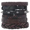 EDIBAZZAR | Set mit 6 verstellbaren braunen Lederarmbändern Produktbild-Vorschau 3