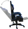 vidaXL Gaming-Stuhl mit Fußstütze Schwarz und Blau Produktbild-Vorschau 3