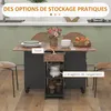 Klappbarer Esstisch, ausziehbarer Kš¹chentisch fš¹r 2 bis 4 Produktbild-Vorschau 5