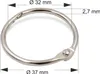 Klapp- Heftring / Schlüsselring aufklappbar | Ø 32 mm | Produktbild-Vorschau 2