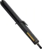 A black and gold hair styling iron is shown against a white background. Voir les images du produit