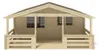 Casetta da giardino in legno con veranda e tettoia - 48m2 - Anteprima dell’immagine prodotto 7