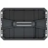 A top-down view of an empty dark gray storage container with multiple compartments. Anteprima dell’immagine prodotto