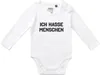 Huuraa Baby Body ICH HASSE MENSCHEN 80 White  Baumwolle Produktbild-Vorschau 1