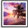 Gerahmtes Poster - Schwarzer Rahmen - Strand Meer Palme - Produktbild-Vorschau 1