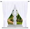 Weiße Voile Gardine Vorhang glatt mit Filz-Panel im Produktbild-Vorschau 9
