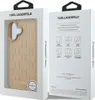 The image shows the packaging of a Karl Lagerfeld phone case, with the case visible through a window on the left side and product information on the right side. Podgląd zdjęcia produktu