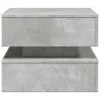 vidaXL Table basse avec lampes LED gris béton 50x50x40 cm Voir les images du produit 9