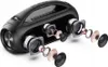 An exploded view of a black portable speaker, showing its internal components. Produktbild-Vorschau