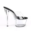 SKY-301 Pleaser Damen High-Heels Plateaupantoletten klar Produktbild-Vorschau 3