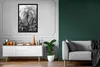 MuchoWow® Gerahmtes Poster Pflanzen - Schwarz und weiß - Produktbild-Vorschau 5