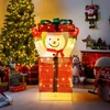 COSTWAY LED Schneemann in Geschenkbox, 115cm beleuchtete Produktbild-Vorschau 8