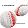 Close-up views of a mop head, highlighting its microfiber material and water absorption capabilities. Produktbild-Vorschau