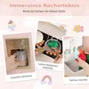 COSTWAY Cucina per bambini, cucina giocattolo in legno con Anteprima dell’immagine prodotto 5