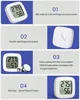 A collage of images and text describing the features of a mini thermometer and hygrometer. Produktbild-Vorschau