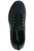 A top-down view of a black Skechers sneaker. Voir les images du produit