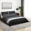 Bettwäsche-Set Schwarz und Weiß 200x200 cm Baumwolle Produktbild-Vorschau 2