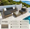 tectake® Aluminium Rattan Lounge wetterfest und Produktbild-Vorschau 2