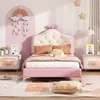 A child's bedroom with a pink bed, nightstands, and decor. Anteprima dell’immagine prodotto