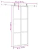 vidaXL Posuvné dveře s kováním černé 90x205 cm tvrzené sklo Náhled obrázku produktu 8