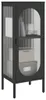vidaXL Sideboard Schwarz 40x35x105 cm Glas und Stahl Produktbild-Vorschau 4