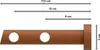 Interdeco Gardinenstange / Vorhangstange Weiß / Kirschbaum Produktbild-Vorschau 2