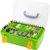 A bright green toolbox filled with various rotary tool accessories, with the lid open. Náhľad obrázku produktu
