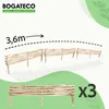 A marketing image showing wooden garden fences and indicating their total length and quantity. Náhled obrázku produktu