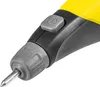 Close-up view of the tip and button of a yellow and black engraving tool. Produktbild-Vorschau