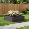 vidaXL Vaso da giardino nero, 100 x 100 x 30 cm Anteprima dell’immagine prodotto 2