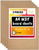 Creative Deco 5 x A4 MDF Platten | 300 x 210 x 3 mm | Dünne Produktbild-Vorschau 1