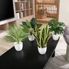Künstliche Pflanzen im Topf 4er Set 40cm SOGUYI Wohnzimmer Produktbild-Vorschau 3