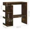 Barový stůl s úložným regálem kouřový dub 100 x 50 x 101,5 Náhled obrázku produktu 8