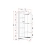 A technical drawing with dimensions of a wardrobe. Produktbild-Vorschau